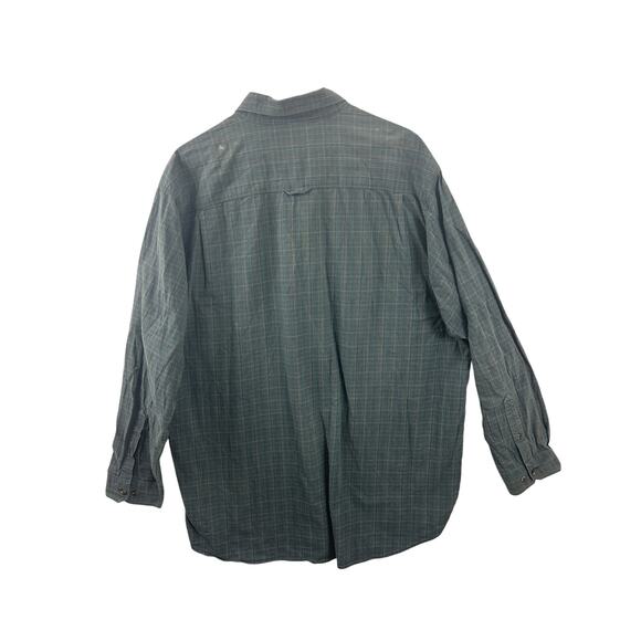 Columbia Plaid Button Down Shirt Men’s 2XT Tall Long Sleeve Green Cotton – Flaws - Picture 3 of 10